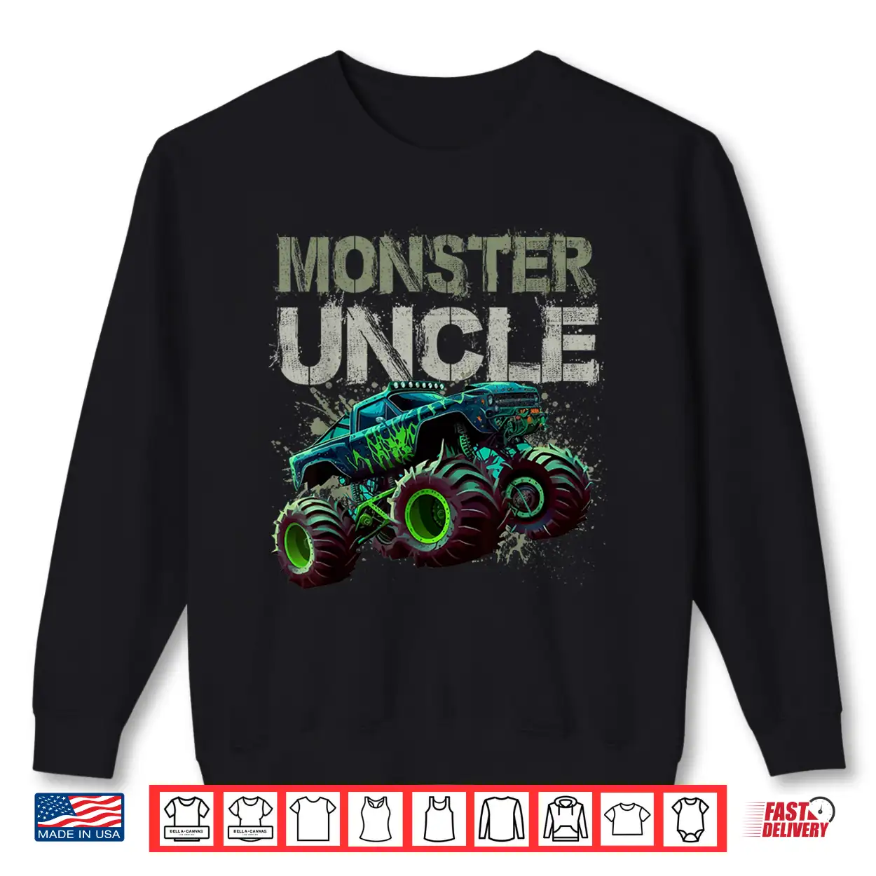 Monster Truck Uncle Family Matching Monster Truck Lovers Shirt Monster Truck Uncle Family Matching Monster Truck Lovers Shirt