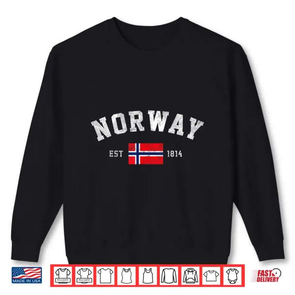 Sweatshirt Norway Est. 1814 Norwegian Flag Independence Day Shirt