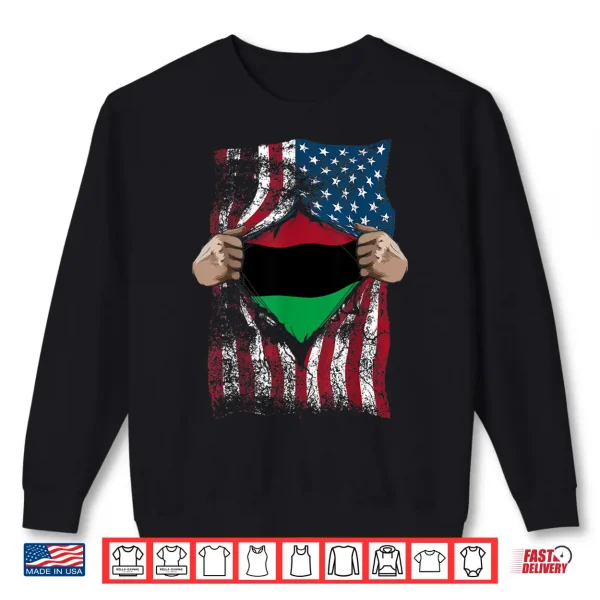Pan African Unia Flag Shirt Loyal Afro Americans Usa Gift 2 Sweatshirt Pan African Unia Flag Shirt Loyal Afro Americans USA Gift