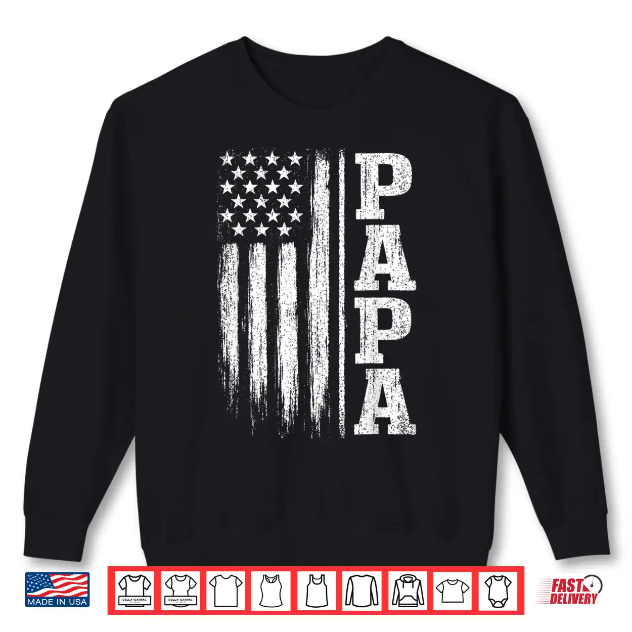 Papa Vintage American Flag Father’S Day 4Th Of July Dad Shirt Papa Vintage American Flag Father’S Day 4Th Of July Dad Shirt