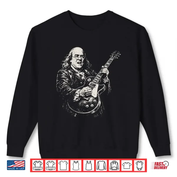 Sweatshirt Patriotic 1776 Guitar Rock Vintage American Design Shirt