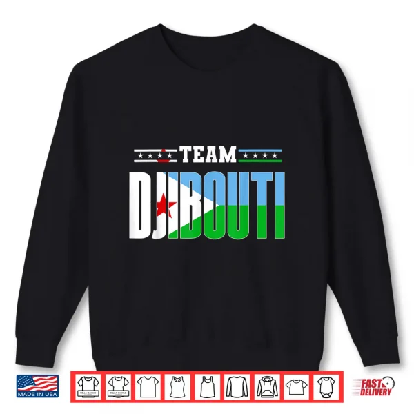 Sweatshirt Patriotic Djiboutian Flag Team Djibouti Shirt
