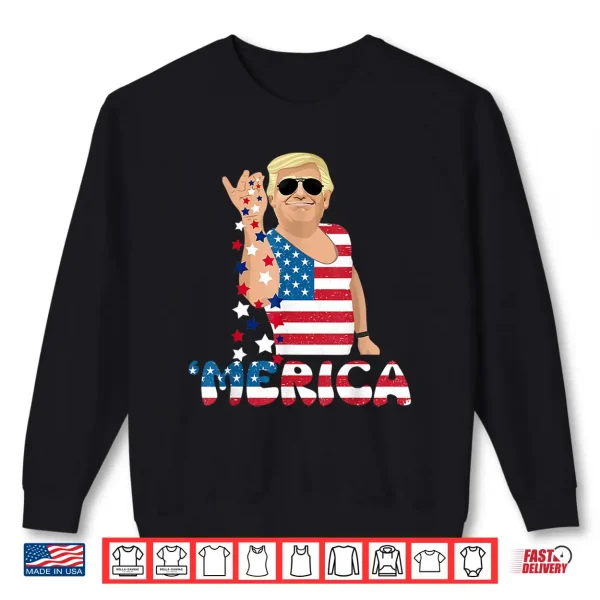 Sweatshirt Patriotic Trump 4th of July America Freedom Independence Day Shirt