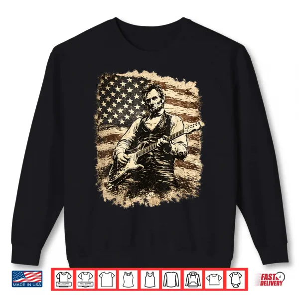 Sweatshirt President Abraham Lincoln Playing Guitar Abe Lincoln Shirt