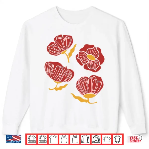 Red Poppy Floral Fuck Trump Shirt 2 Sweatshirt Red Poppy Floral Fuck Trump Shirt