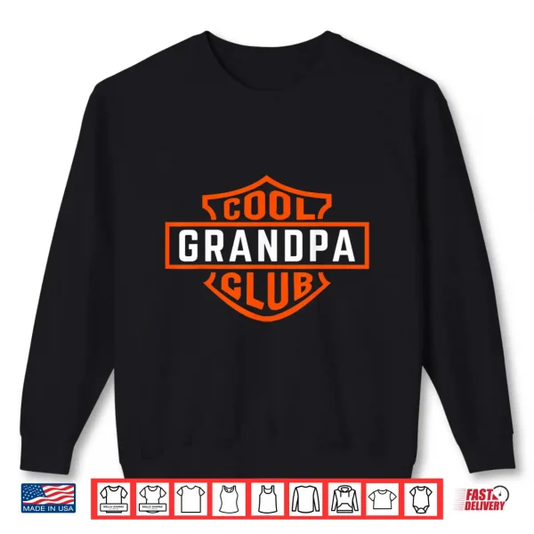 Sweatshirt Retro Cool Grandpa Club Funny Grandpa Fathers Day for Men Shirt