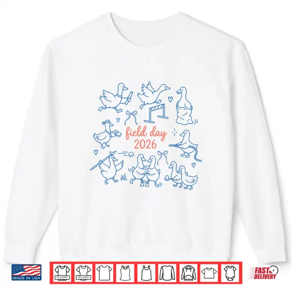 Retro Field Day Geese 2026 School Game Day Teachers Students Shirt 2 Sweatshirt Retro Field Day Geese 2026 School Game Day Teachers Students Shirt