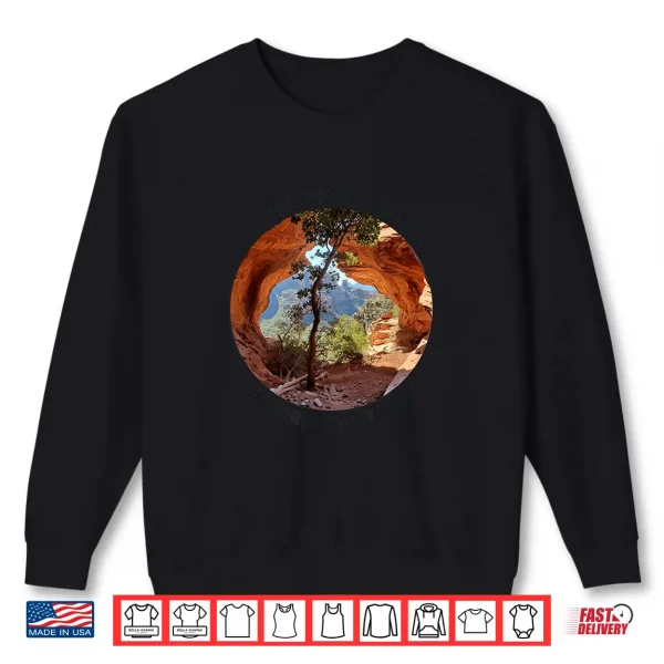 Sweatshirt Sedona Secret Caves 2026 Front Design Dark Shirt
