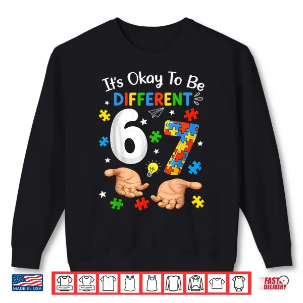 Sweatshirt Six Seven Autism Awareness Sixty Seven Kids Shirt