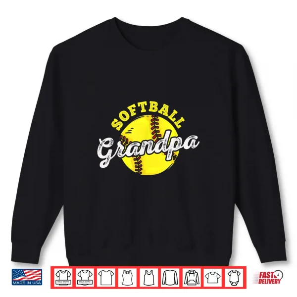 Softball Grandpa Grandfather Father'S Day Shirt 2 Sweatshirt Softball Grandpa Grandfather Fathers Day Shirt