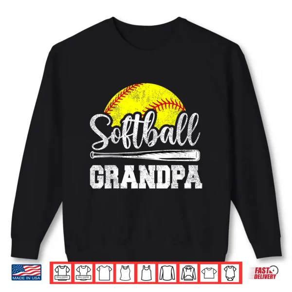 Sweatshirt Softball Grandpa Softball Player Game Day Fathers Day Gift Shirt