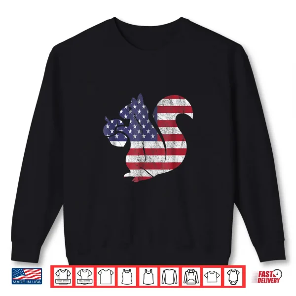 Sweatshirt Squirrel Independence Day Shirt 4th of July Patriotic Gift