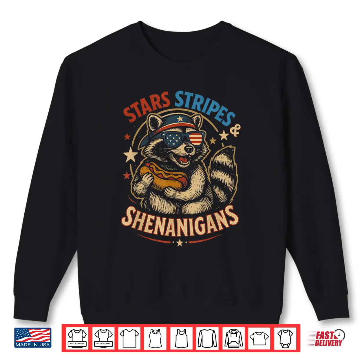 Stars Stripes And Shenanigans Funny Raccoon 4Th Of July Shirt Stars Stripes And Shenanigans Funny Raccoon 4Th Of July Shirt