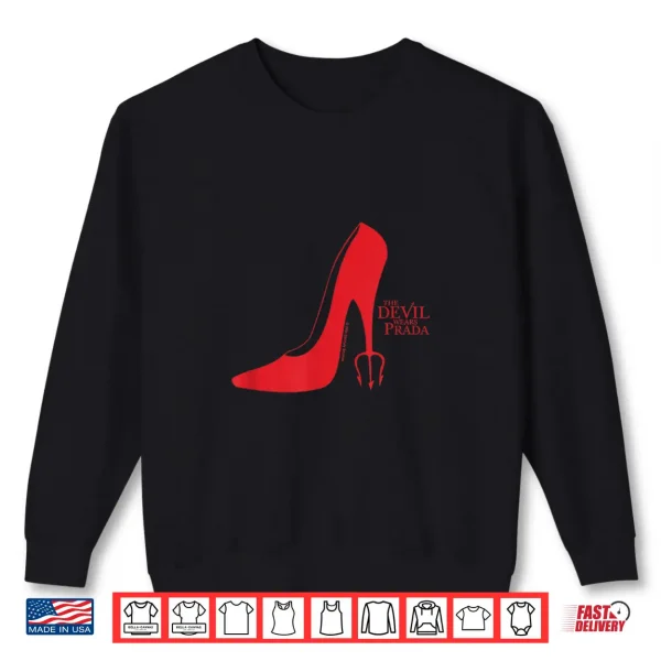 Sweatshirt The Devil Wears Prada Red Heel Pitchfork Logo Shirt