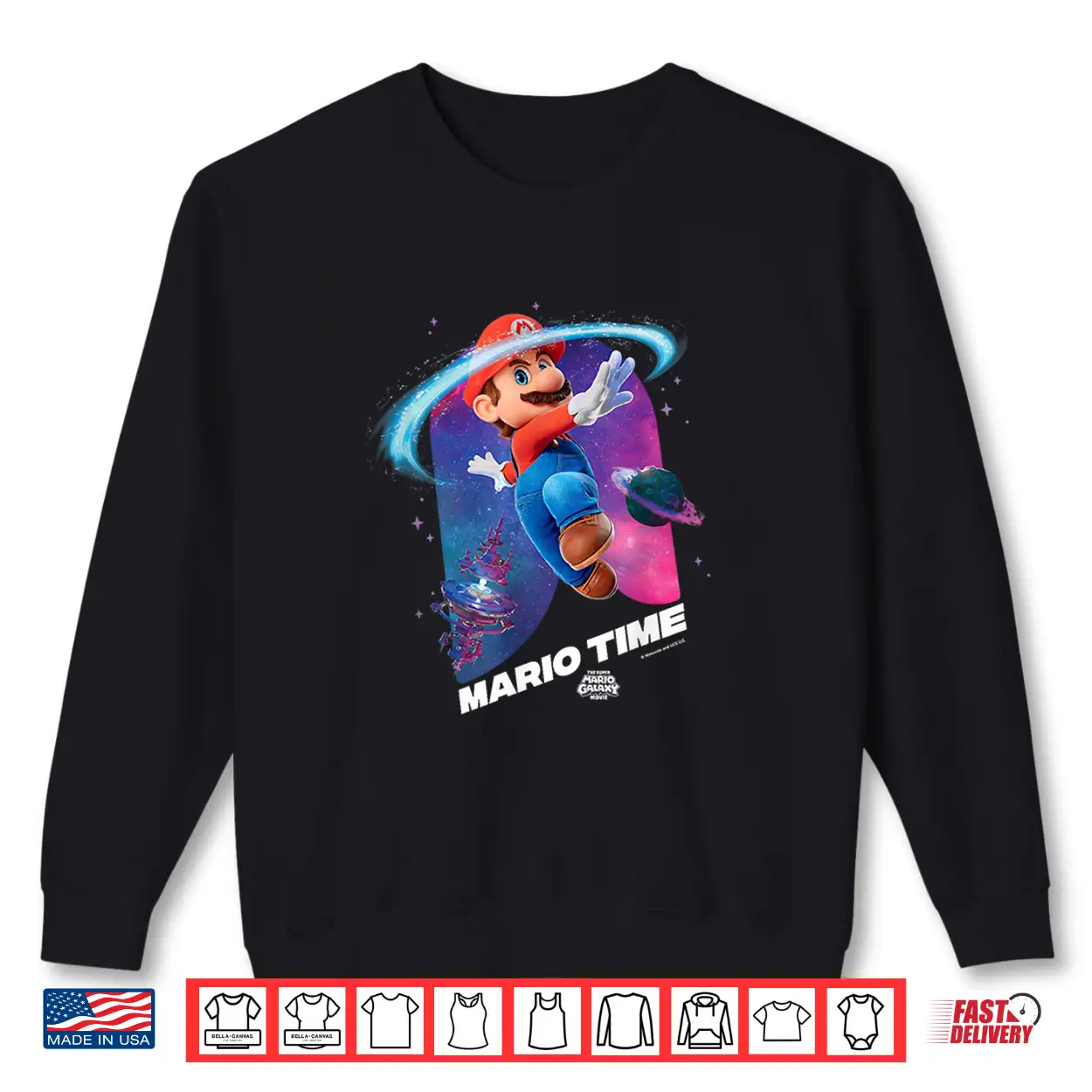 The Super Mario Galaxy Movie Mario Time Shirt The Super Mario Galaxy Movie Mario Time Shirt