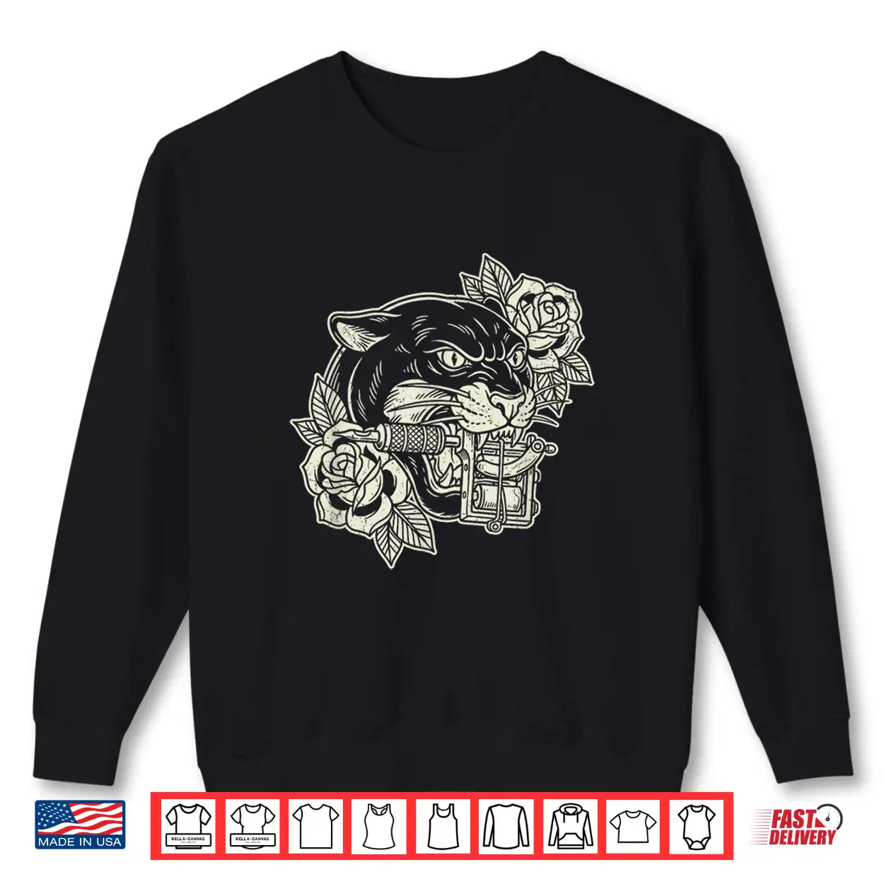 Traditional Tattoo Panther Rose Hourglass Dagger Shirt Traditional Tattoo Panther Rose Hourglass Dagger Shirt