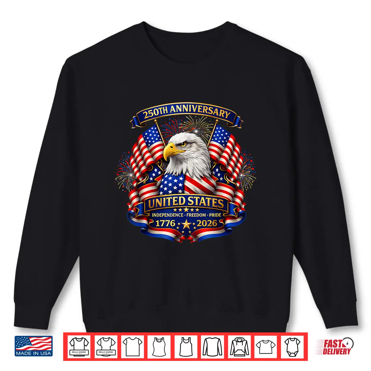 Usa Independence 250Th Anniversary 1776 2026 Patriotic Eagle Shirt Usa Independence 250Th Anniversary 1776 2026 Patriotic Eagle Shirt