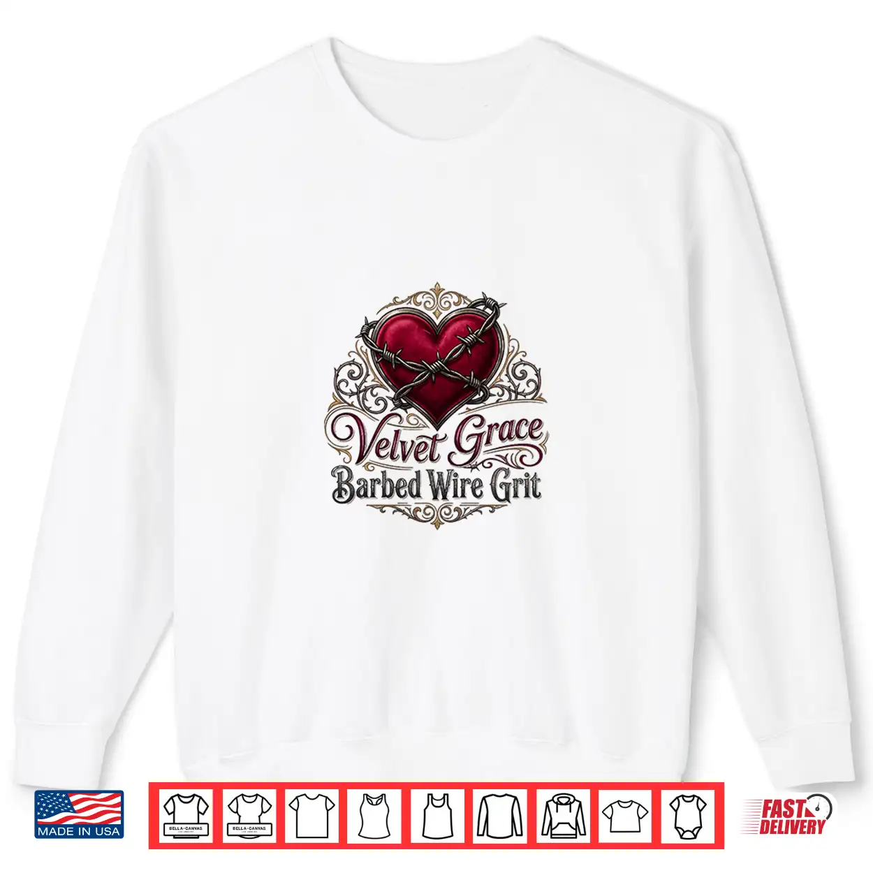 Velvet Grace Barbed Wire Grit Premium Tri Blend Shirt Velvet Grace Barbed Wire Grit Premium Tri Blend Shirt