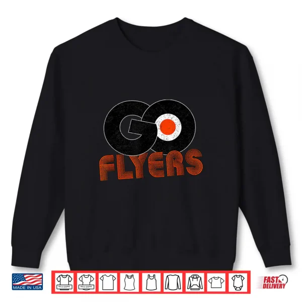 Sweatshirt Vintage Lets Go Flyers Retro Sports Cheering Fan Spirit Shirt