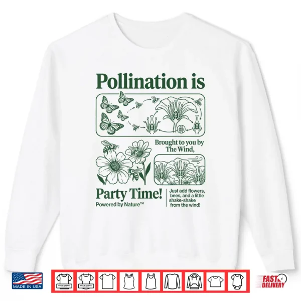 Sweatshirt Vintage Pollination Biology Graphic Bees Flowers 90s Nature Shirt