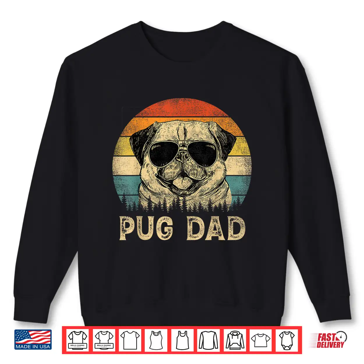 Vintage Pug Dad Dog Lovers Father’S Day Tee Shirt Vintage Pug Dad Dog Lovers Father’S Day Tee Shirt