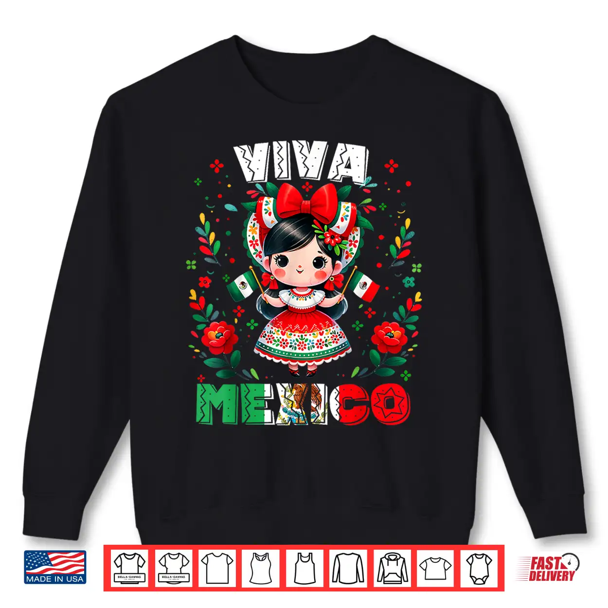 Viva Mexico Mexican Girl Flag Independence Day Girls Kids Shirt Viva Mexico Mexican Girl Flag Independence Day Girls Kids Shirt