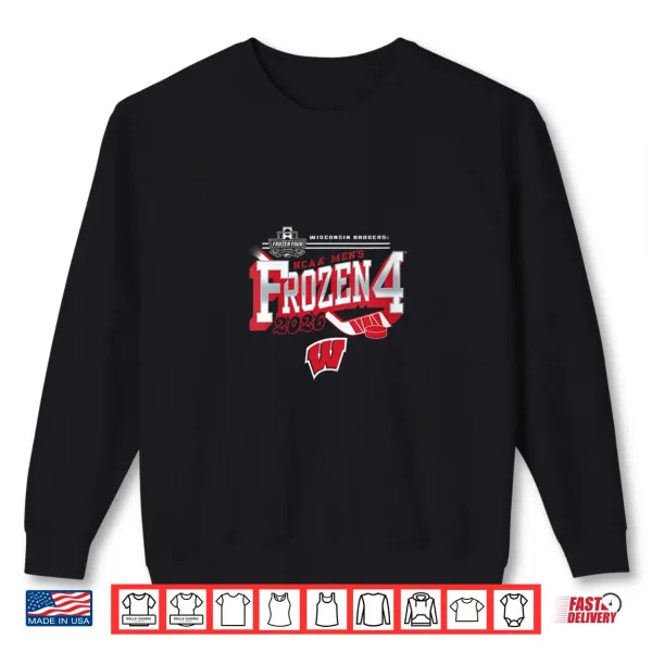 Sweatshirt Wisconsin Badgers Frozen Four 2026 Mens Hockey Black Shirt