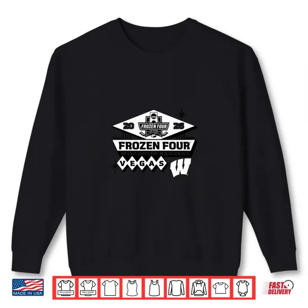Sweatshirt Wisconsin Badgers Frozen Four 2026 Mens Hockey Shirt
