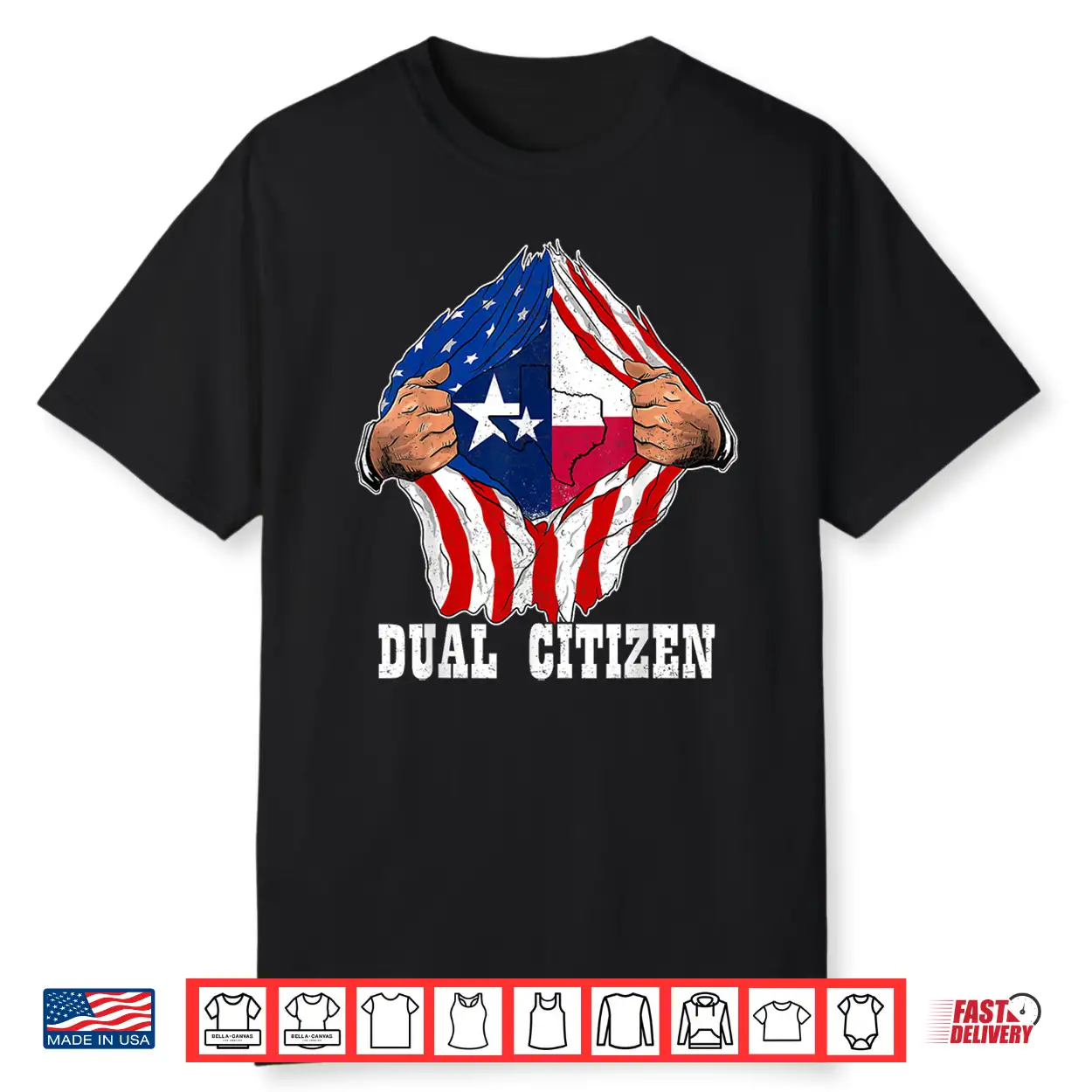 Texas Independence Day Dual Citizen Texan & American Flag Shirt Texas Independence Day Dual Citizen Texan & American Flag Shirt