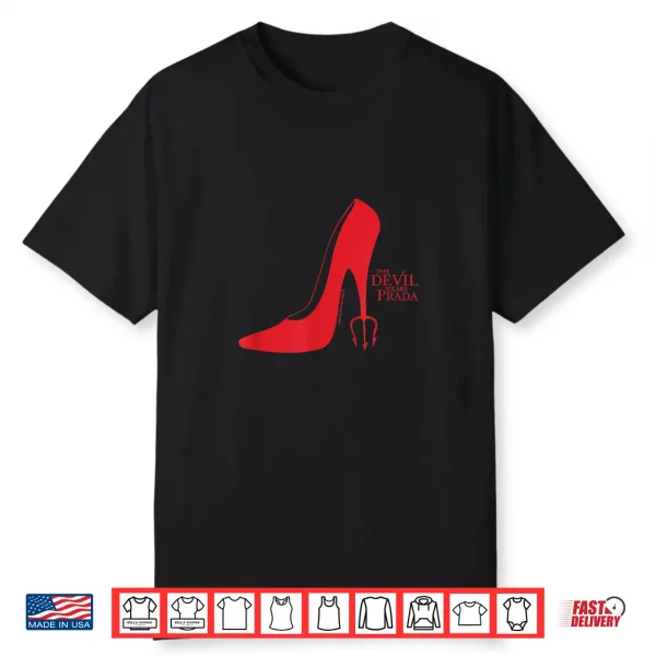 The Devil Wears Prada Red Heel Pitchfork Logo Shirt