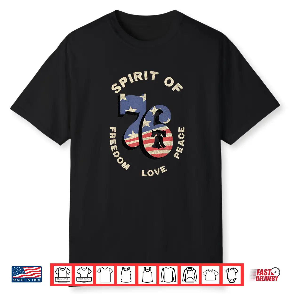 The Spirit Of 76 Patriotic Vintage Retro Shirt The Spirit Of 76 Patriotic Vintage Retro Shirt