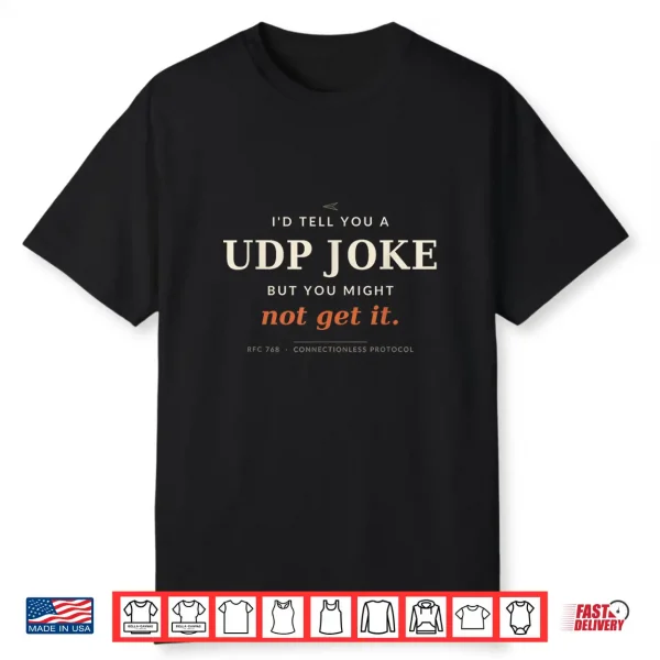 Udp Joke Funny Networking Sysadmin Programmer Shirt