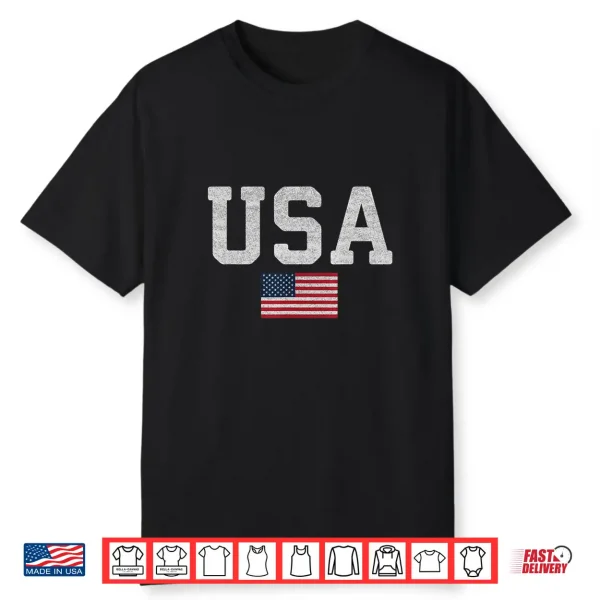 Usa Patriotic American Flag 4Th Of July Independence Day Shirt