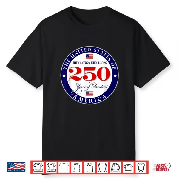 Usa Two Hundred Fifty Year Anniversary American Flag Shirt