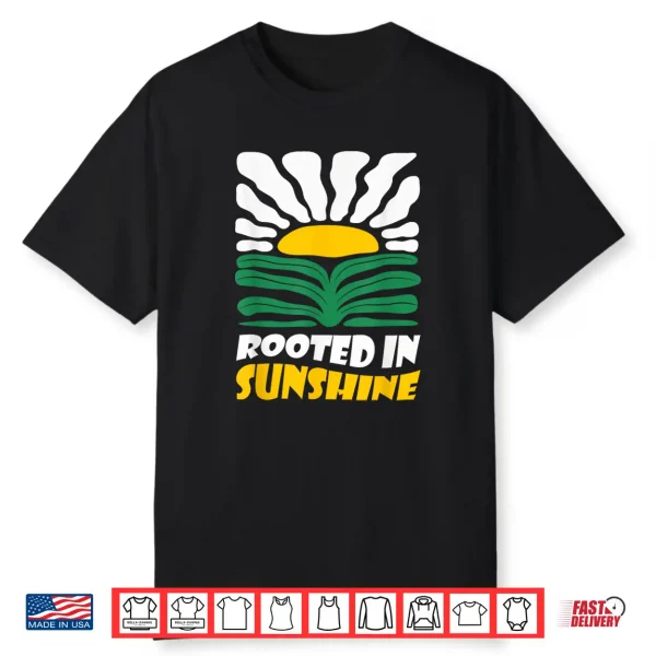 Vintage Boho Rooted In Sunshine Summer Flower Art Shirt