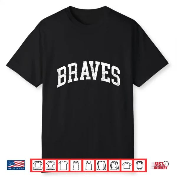 Vintage Braves Retro Gifts Men Women Kids Girl Boy Shirt