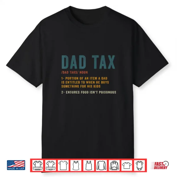 Vintage Dad Tax Definition Men Funny Father’S Day Shirt