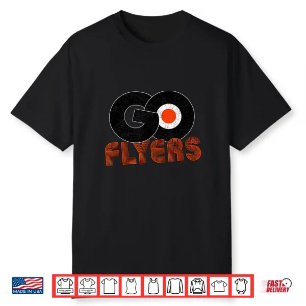 Vintage Let’S Go Flyers Retro Sports Cheering Fan Spirit Shirt