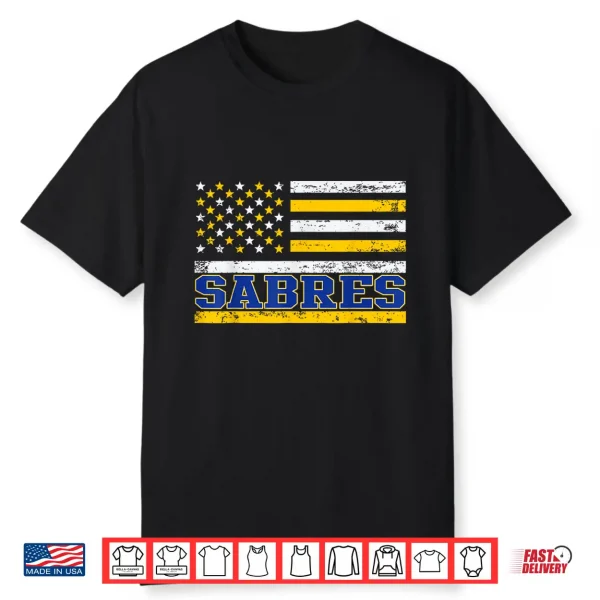 Vintage Sabres Gift Us Flag Shirt