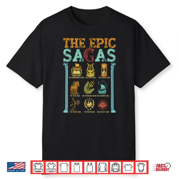 Vintage The Epic Saga Ithaca Odysseus Musical Wisdom Thunder Shirt