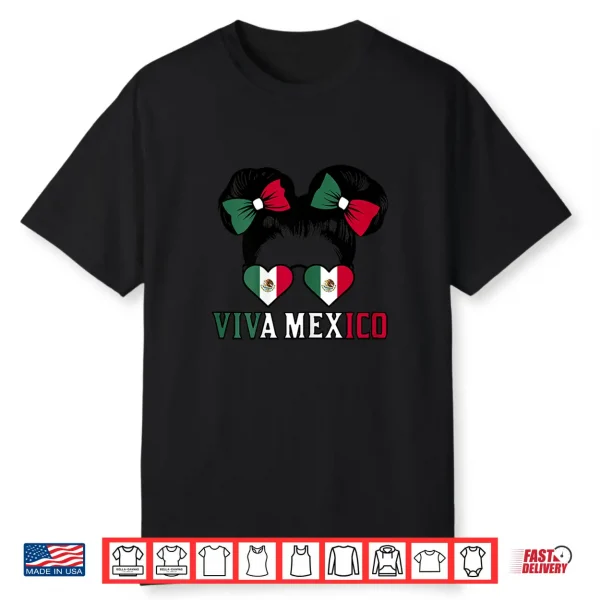 Viva Mexico Girls Mexico Flag Women Mexican Independence Day Shirt
