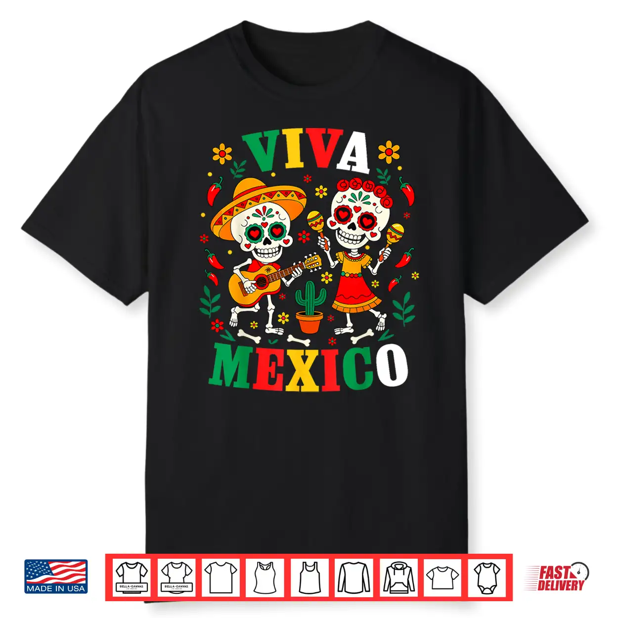 Viva Mexico Mexican Girl Boy Kids Skeleton Independence Day Shirt Viva Mexico Mexican Girl Boy Kids Skeleton Independence Day Shirt