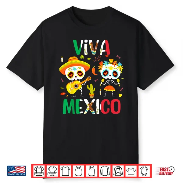 Viva Mexico Shirt Women Boys Girls Kids Mexican Flag Fiesta Shirt