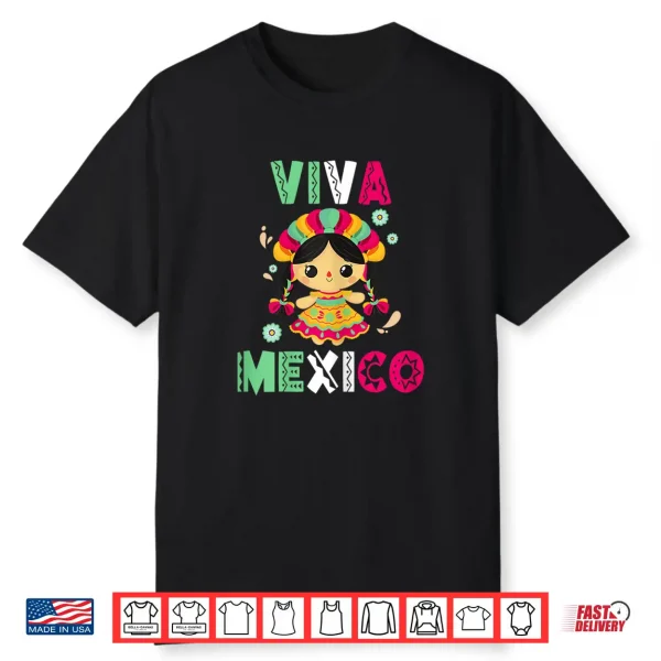 Viva Mexico Shirt Women Little Girls Kids Mexican Mexicana Shirt