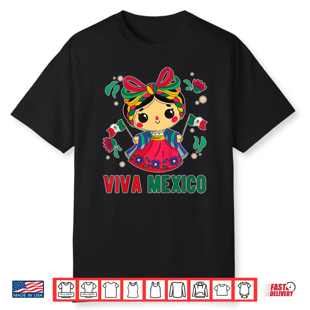 Viva Mexico Toddler Girls Flores Mexican Independence Day Shirt Viva Mexico Toddler Girls Flores Mexican Independence Day Shirt