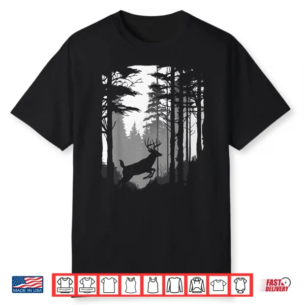 Whitetail Buck Running Through The Forest Shirt
