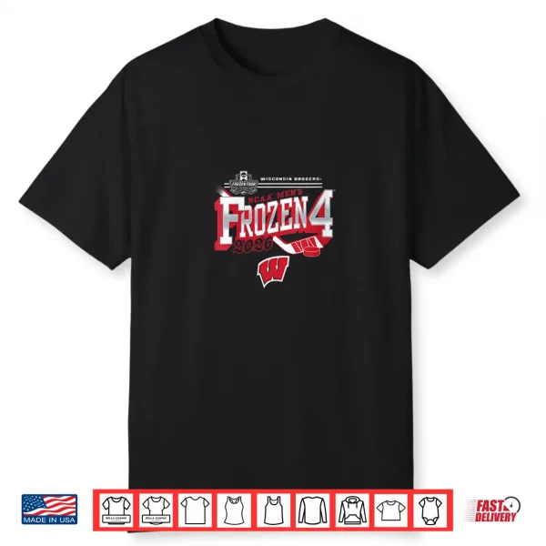Wisconsin Badgers Frozen Four 2026 Men’S Hockey Black Shirt