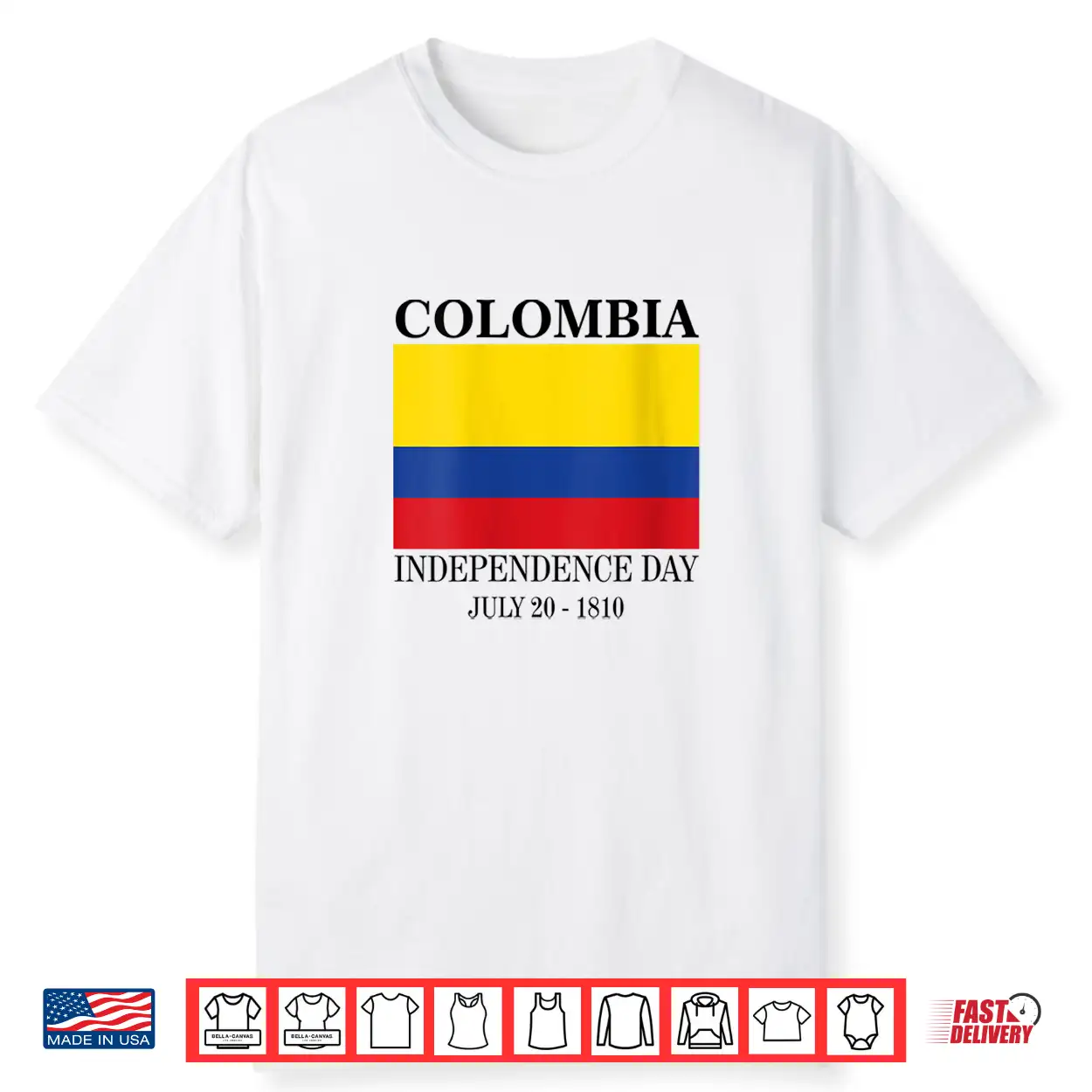 Womens Colombia Independence Day July 20 1810 Shirt Womens Colombia Independence Day July 20 1810 Shirt