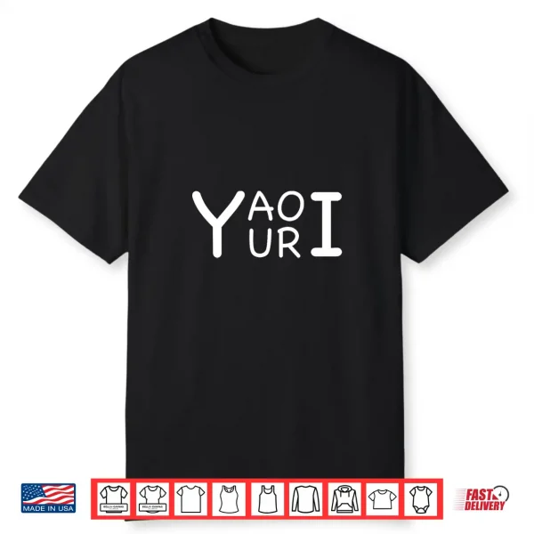 Yaoi Yuri Funny Anime Manga Fan Humor Novelty Typography Premium Tri Blend Shirt
