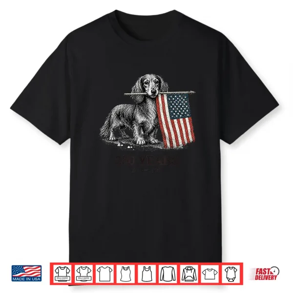 1776 2006 250 Years Usa Flag Dog Shirt